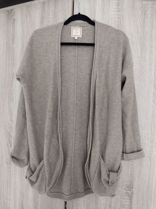 Wełniany Jasno brązowy Kardigan rozm. 42