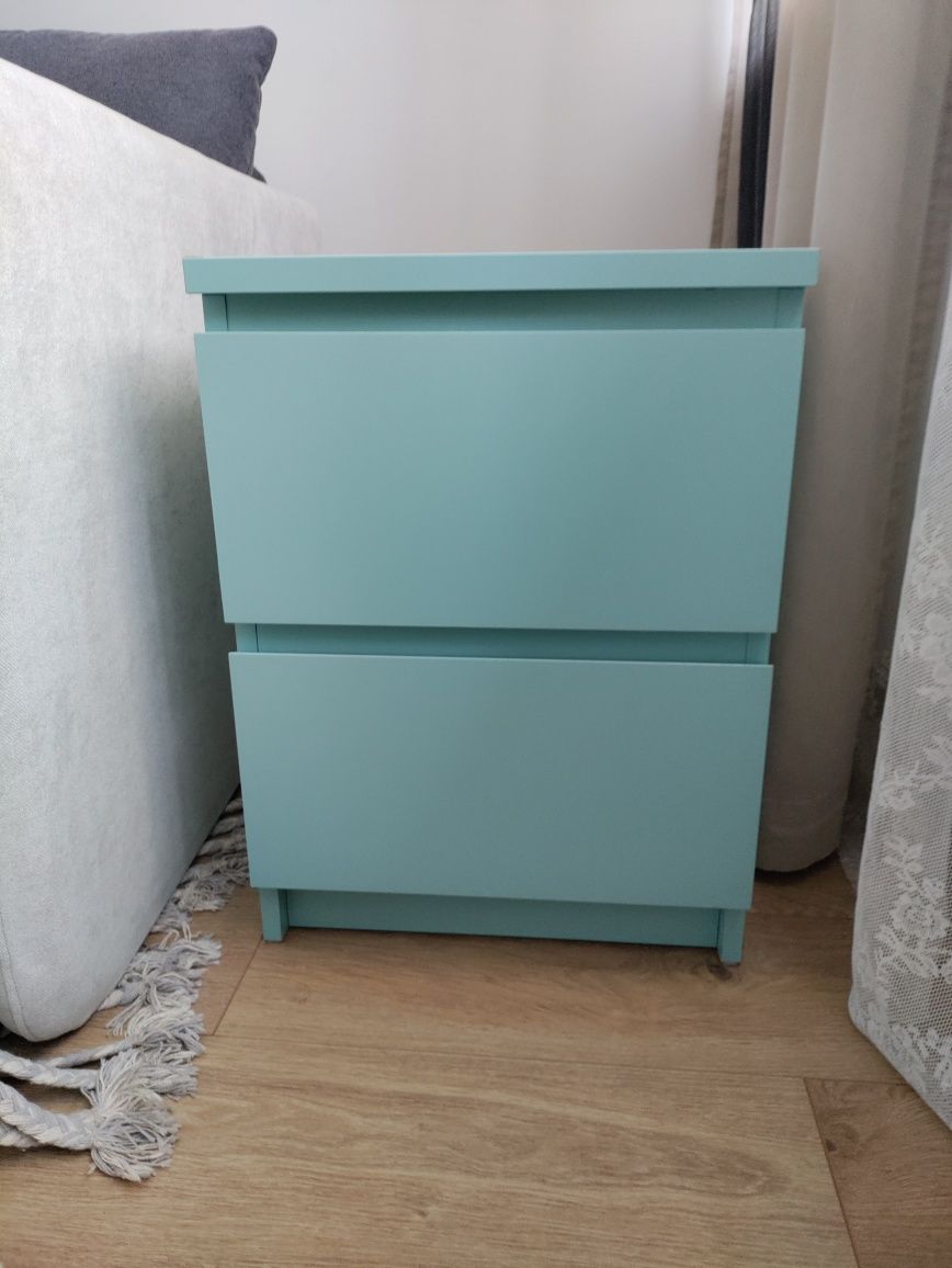Szafka nocna MALM IKEA niebieska