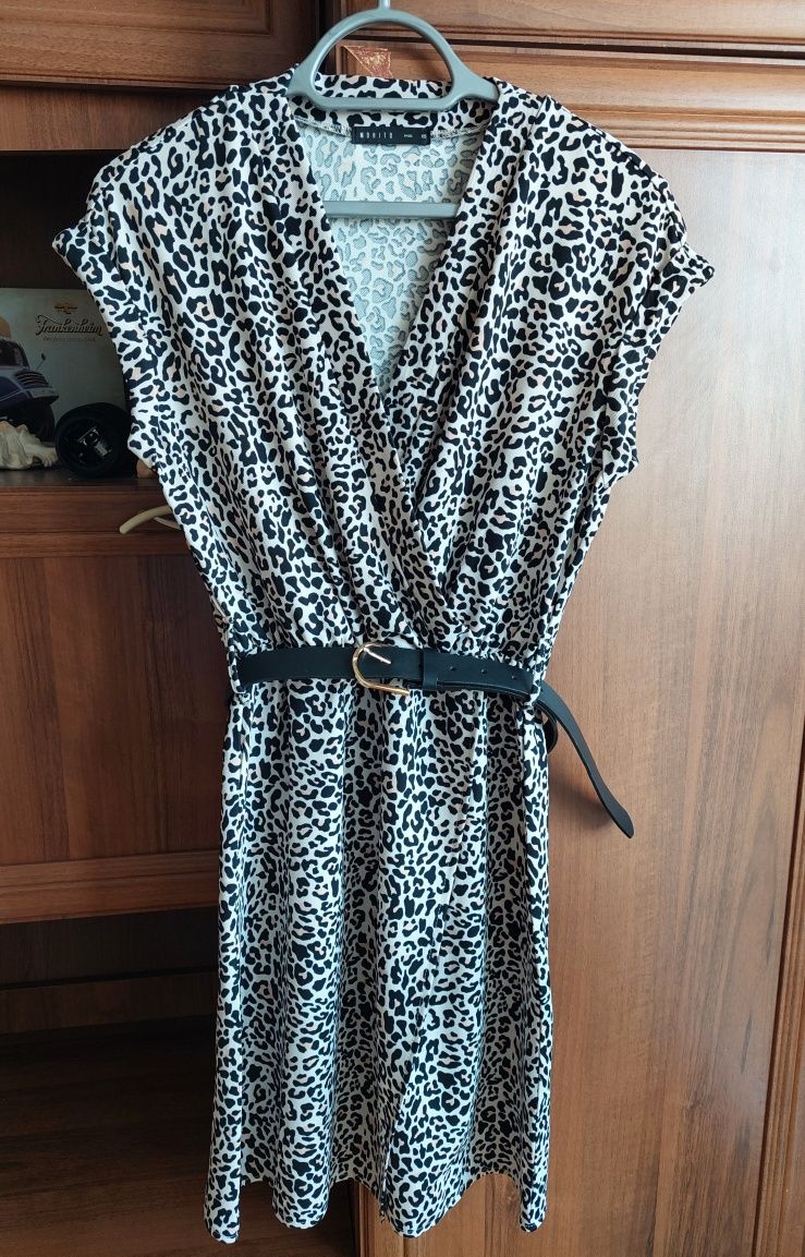 Leopardowa sukienka XS