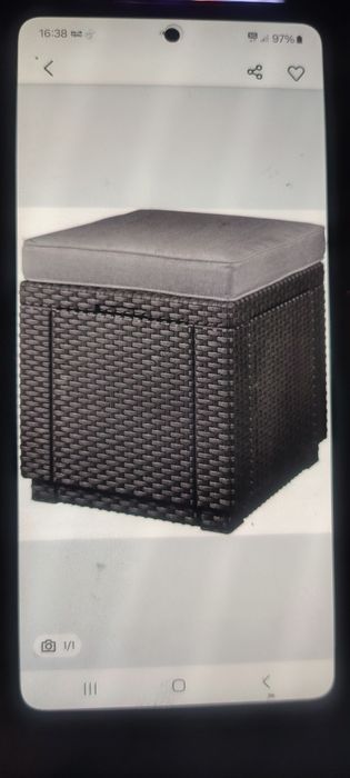 Schowek poduszka pufa ogrodowa siedzisko grafit keter