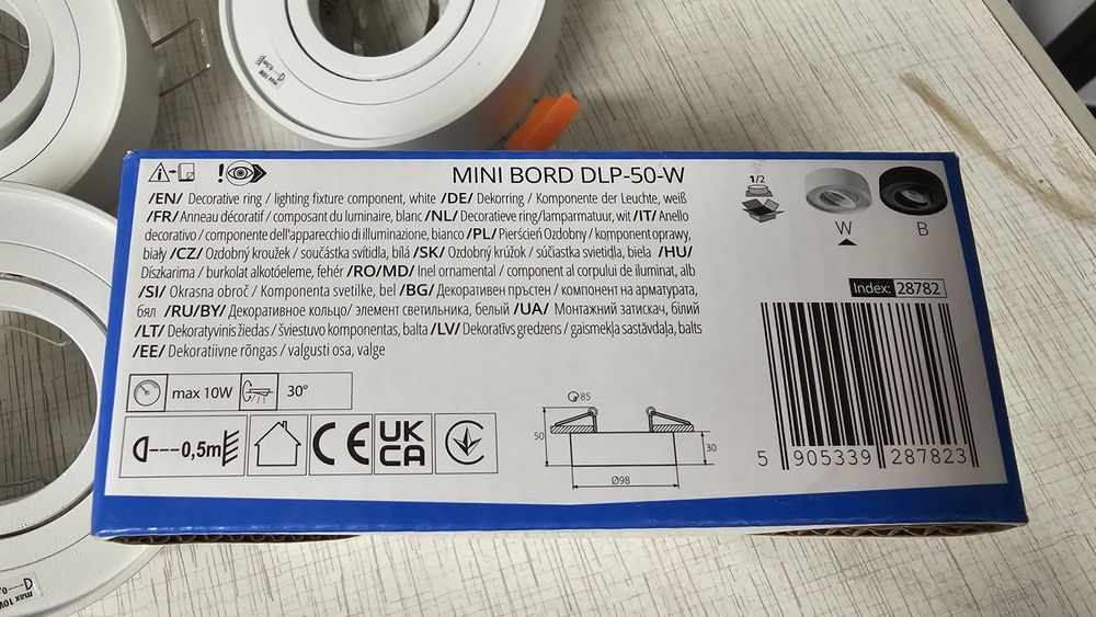 Oprawa natynkowa wpuszczana Kanlux 1x GU10 230V