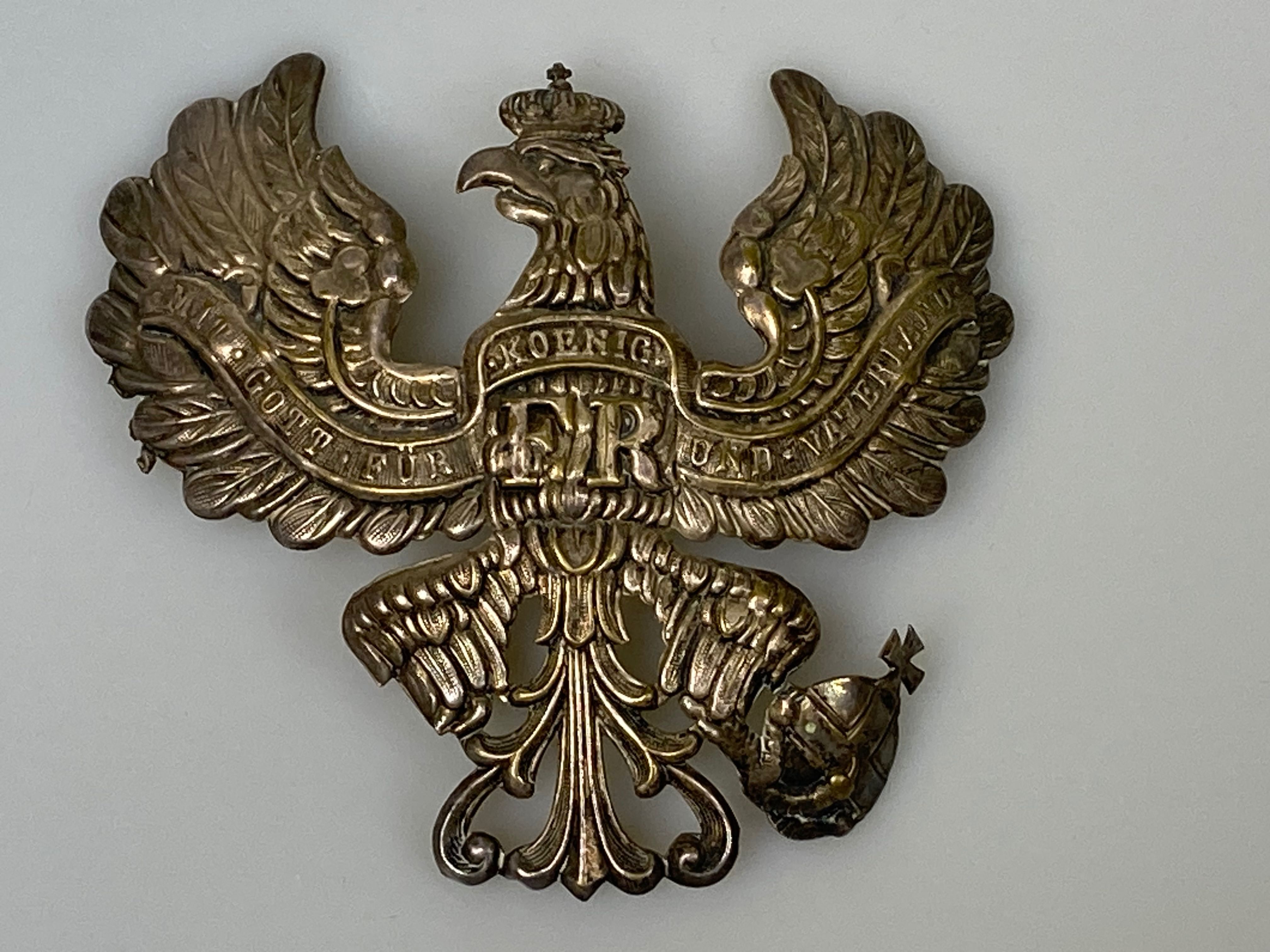 Orzeł na Pickelhaube żołnierską Pionierów model 1895