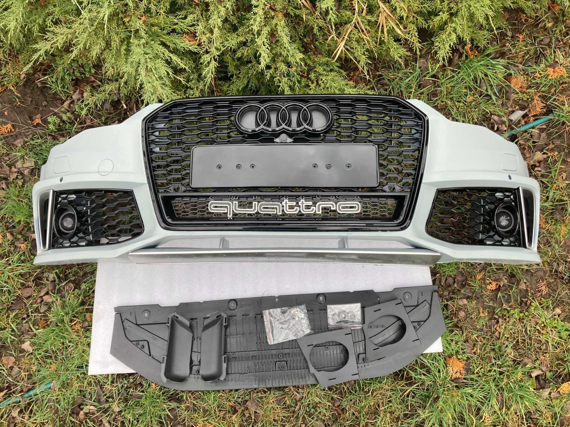 Бампер передний в стиле RS Audi A6 C7 LCI 2014-2018год.