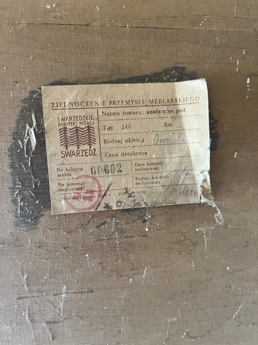 Szafa antyk fabryka Swarzedz