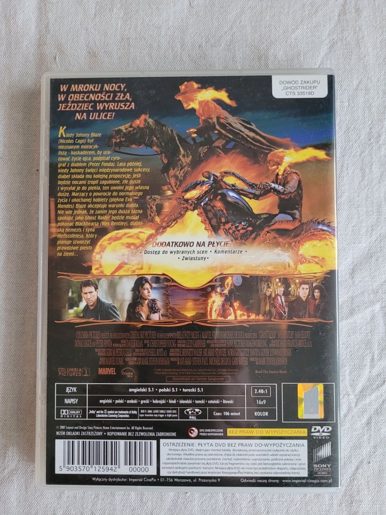 Ghost Rider film DVD Nicolas Cage Eva Mendes