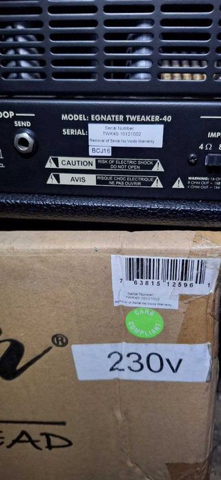 Ламповий гітарний підсилювач-голова EGNATER TWEAKER 40 HEAD