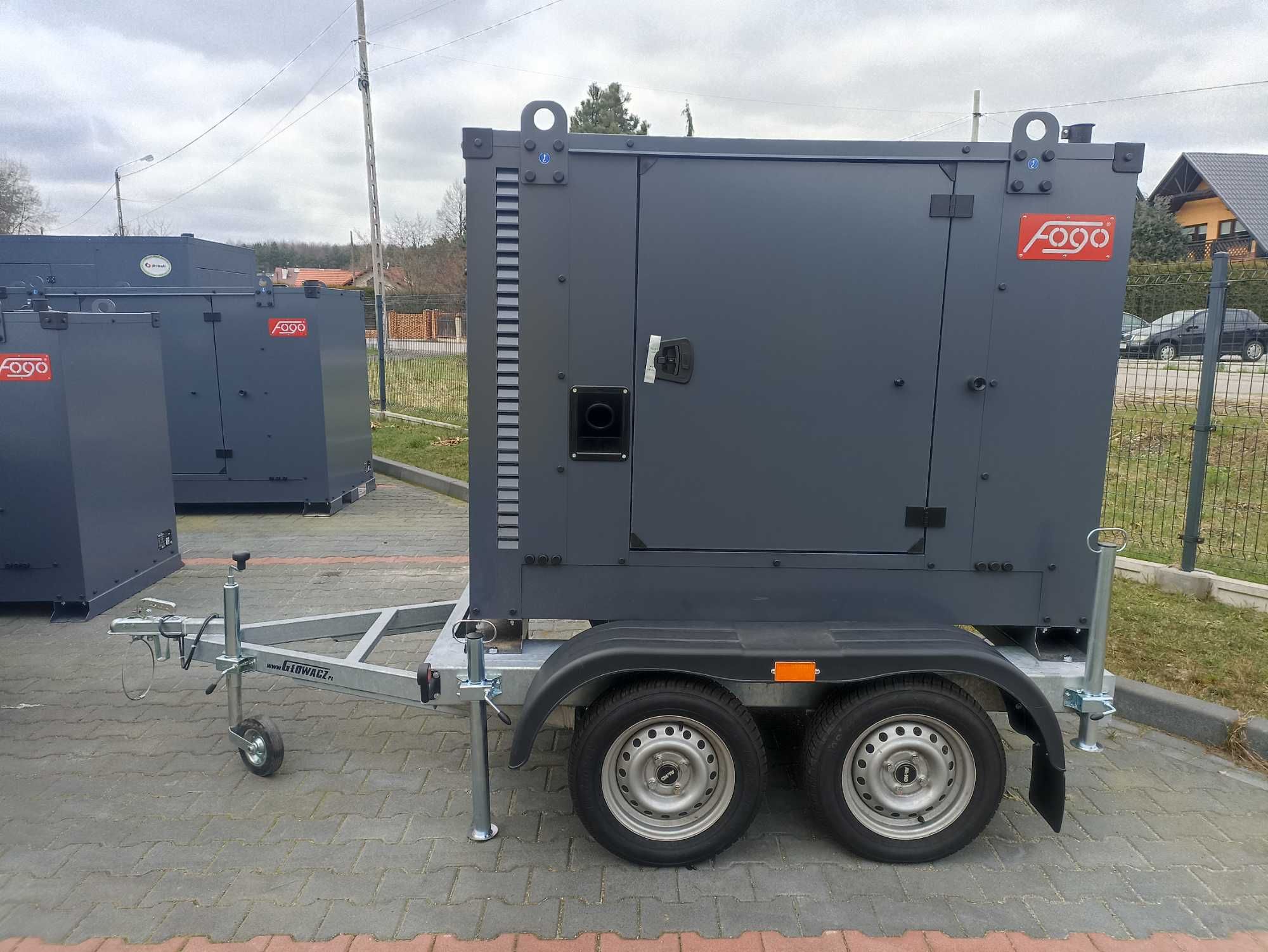 Agregat generator prądotwórczy FOGO FD 40 kVA kW na przyczepie nowy