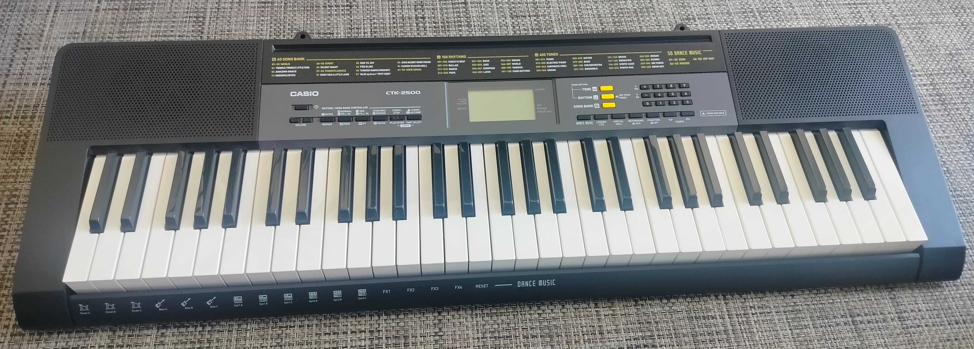 Piano - Casio Teclado Digital CTK-2500 + Mesa de Suporte