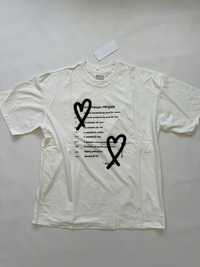 футболка Maison Margiela Hearts black White tee M L balenciaga alyx