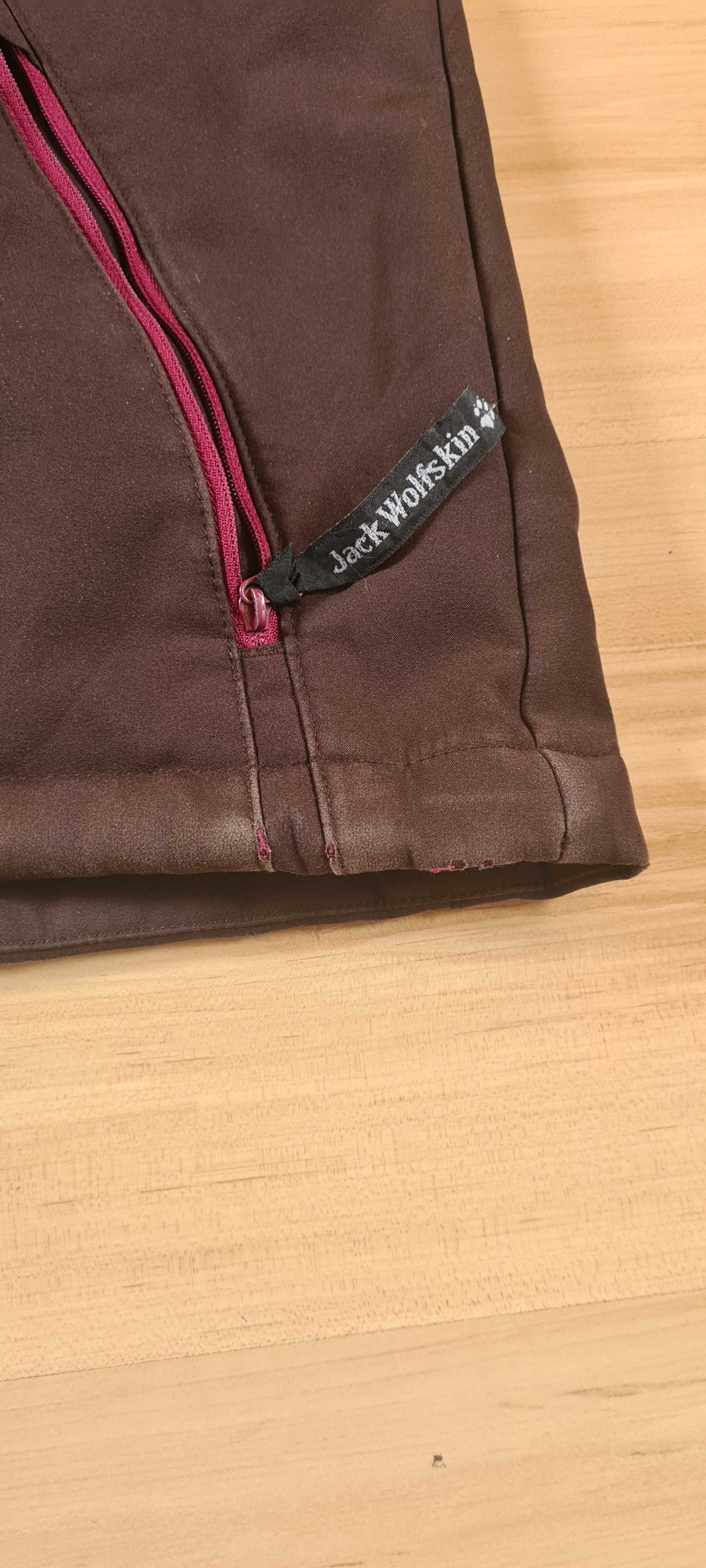 Brązowa przejściowa kurtka marki Jack Wolfskin w rozmiarze M