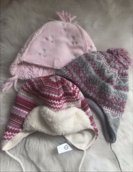 Dziewczęca zimowa czapka rozmiar 80