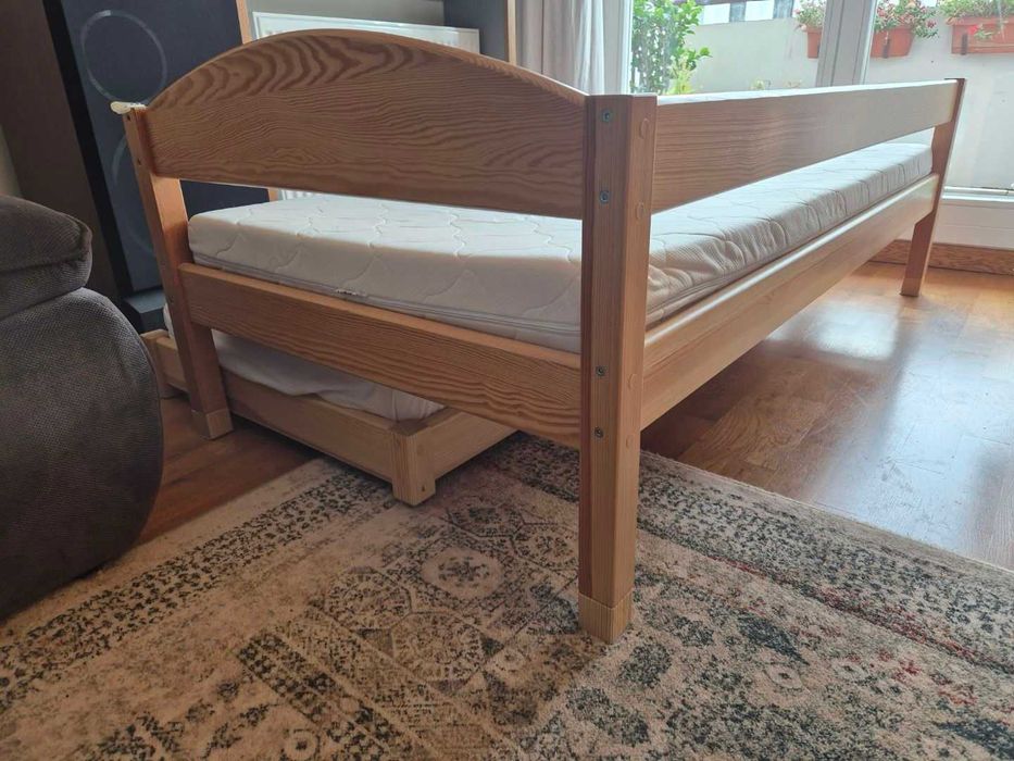 oddam łóżko dwuosobowe wysuwane lukdom 160 x 80 cm sosna