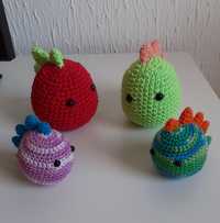 Brinquedos para os gatos com catnip em crochet