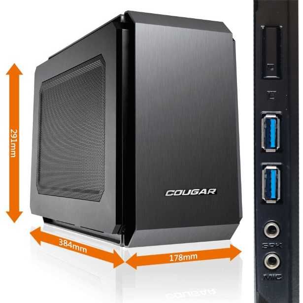 Корпус Cougar QBX Black (міні-ITX) компактний