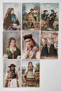 Postais costumes portugueses vintage