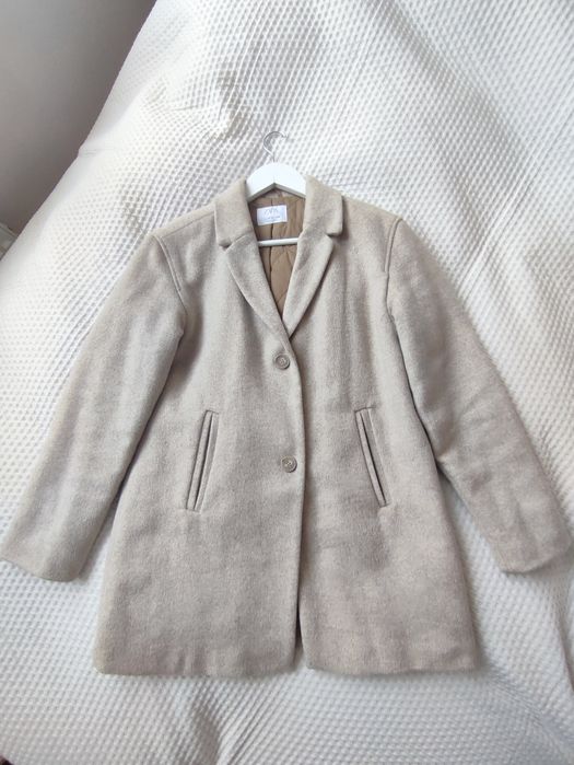 Płaszczyk Zara XS S 164 przejściowy beżowy