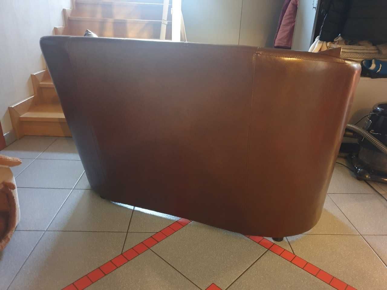 Sofa 3 osobowa z ekoskóry czekoladowy brąx