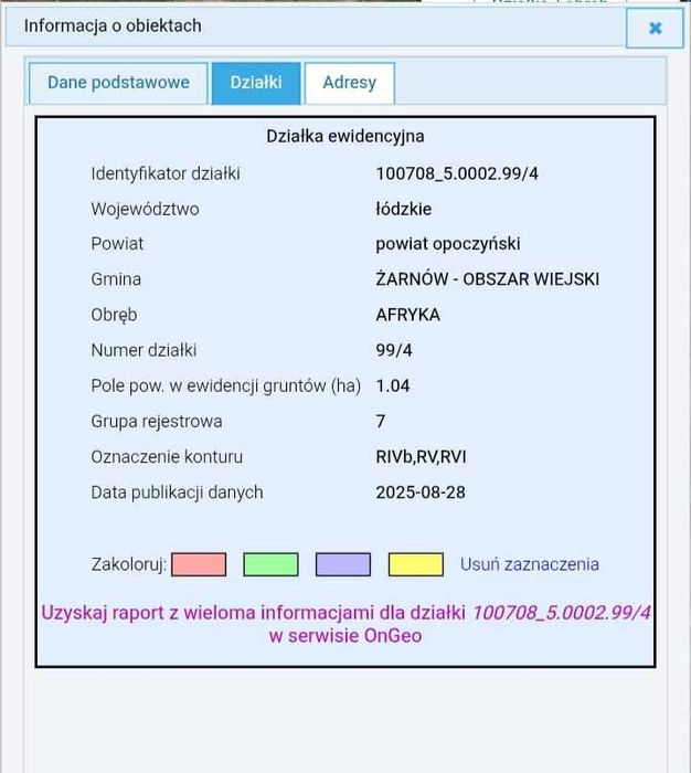 Sprzedam działkę