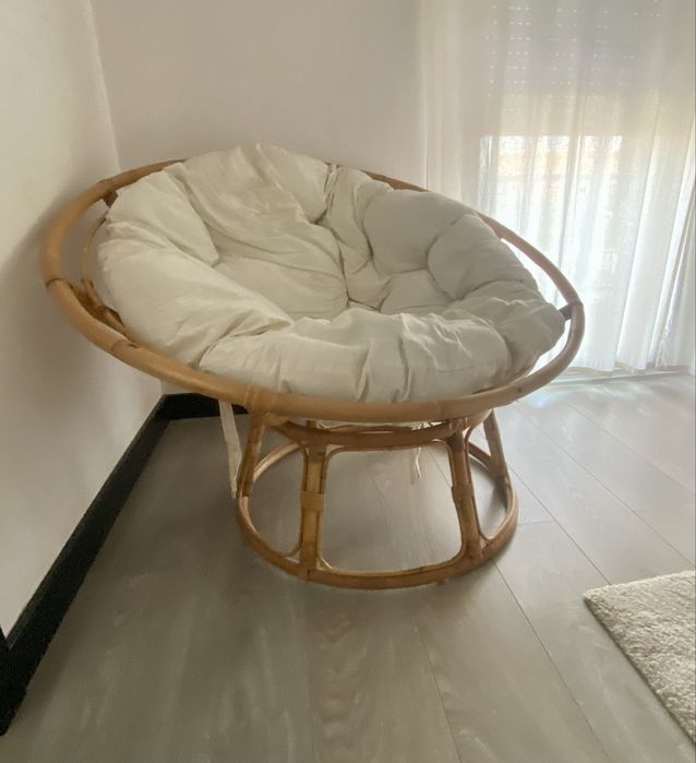 Cadeirão sofá Papasan Homa 110cm como nova