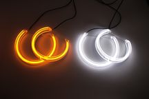 Ангельські очі crystal angel eyes LED для BMW E46 Е39 білий+жовтий