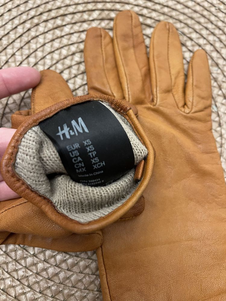 H&M шкіряні рукавиці