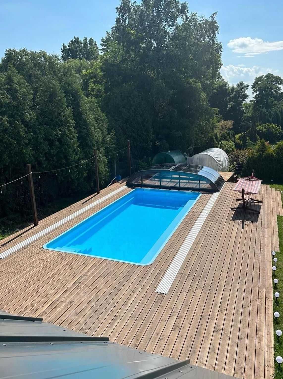 PROMOCJA!Basen poliestrowy SARAGOSSA 8 m x 3 m x 1,5 m z osprzętem!!