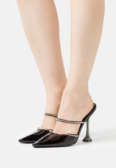 Klapki lakierowane zdobione cyrkoniami Raid 39