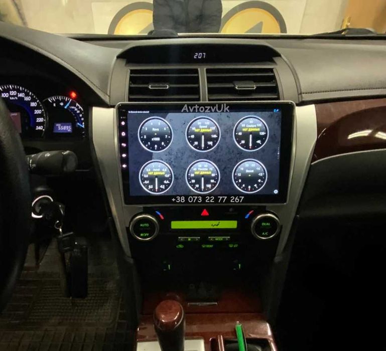 Магнитола CAMRY 50 Toyota USA 2 дин GPS 55 Tesla Кемри CarPlay Android