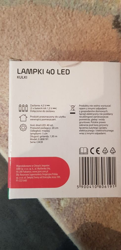 Lampki Led kulki wielobarwne