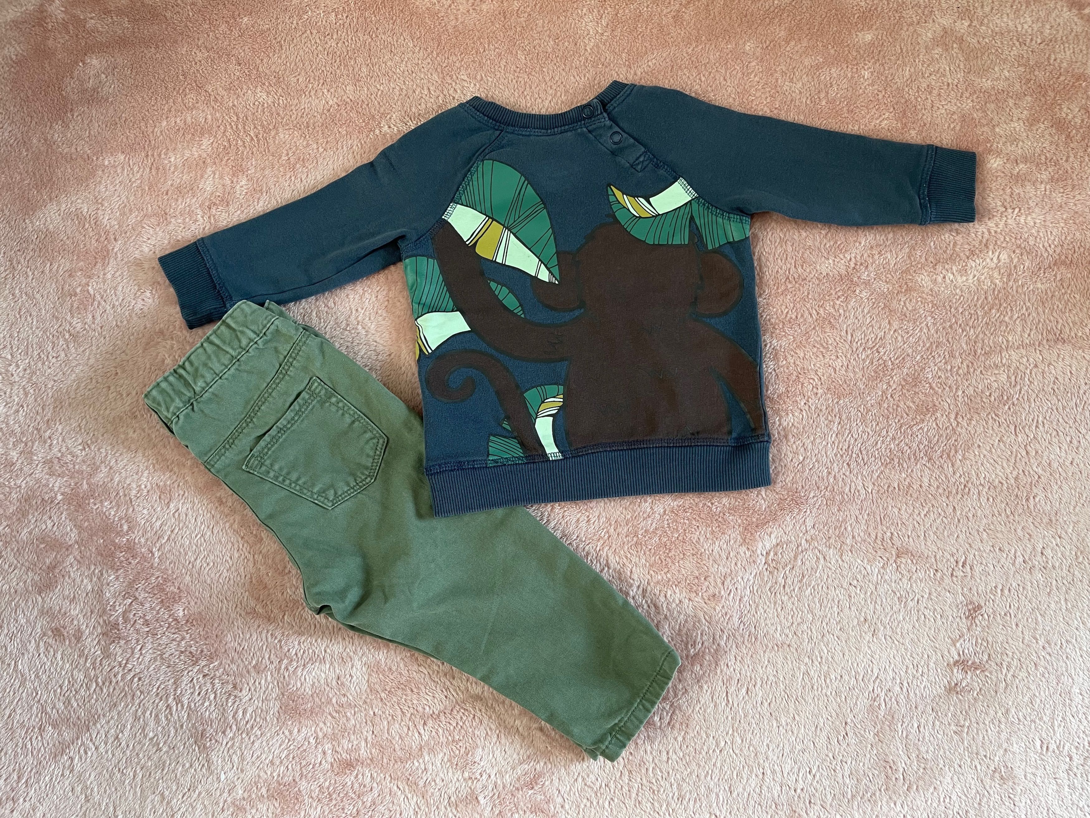 Bluza chłopięca H&M rozmiar 74 motyw małpa