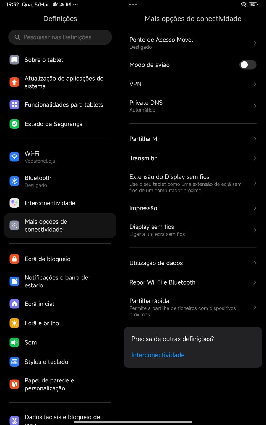 Xiaomi Mi Pad 6 com 6GB de RAM e 128GB memoria interna