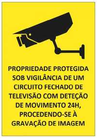 Placa de sinalização Vigilância Propriedade