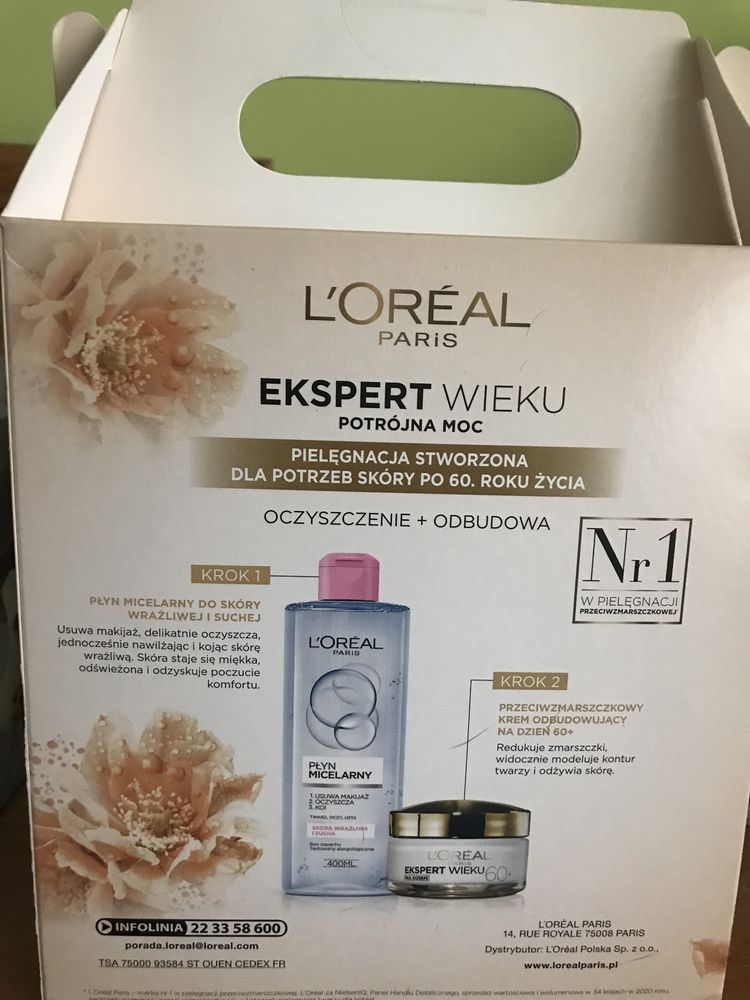 L'oreal Paris EKSPERT WIEKU 60+ (zestaw krem + płyn micelarny )