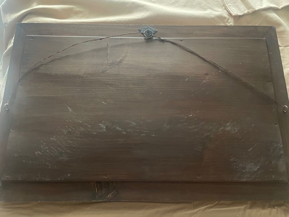 Quadro ceia de Cristo aplicações de prata
