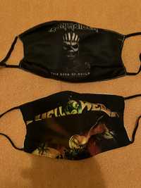 Mascaras de Iron Maiden e Helloween