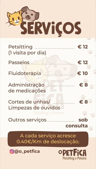 Petsitting e cuidados de enfermagem