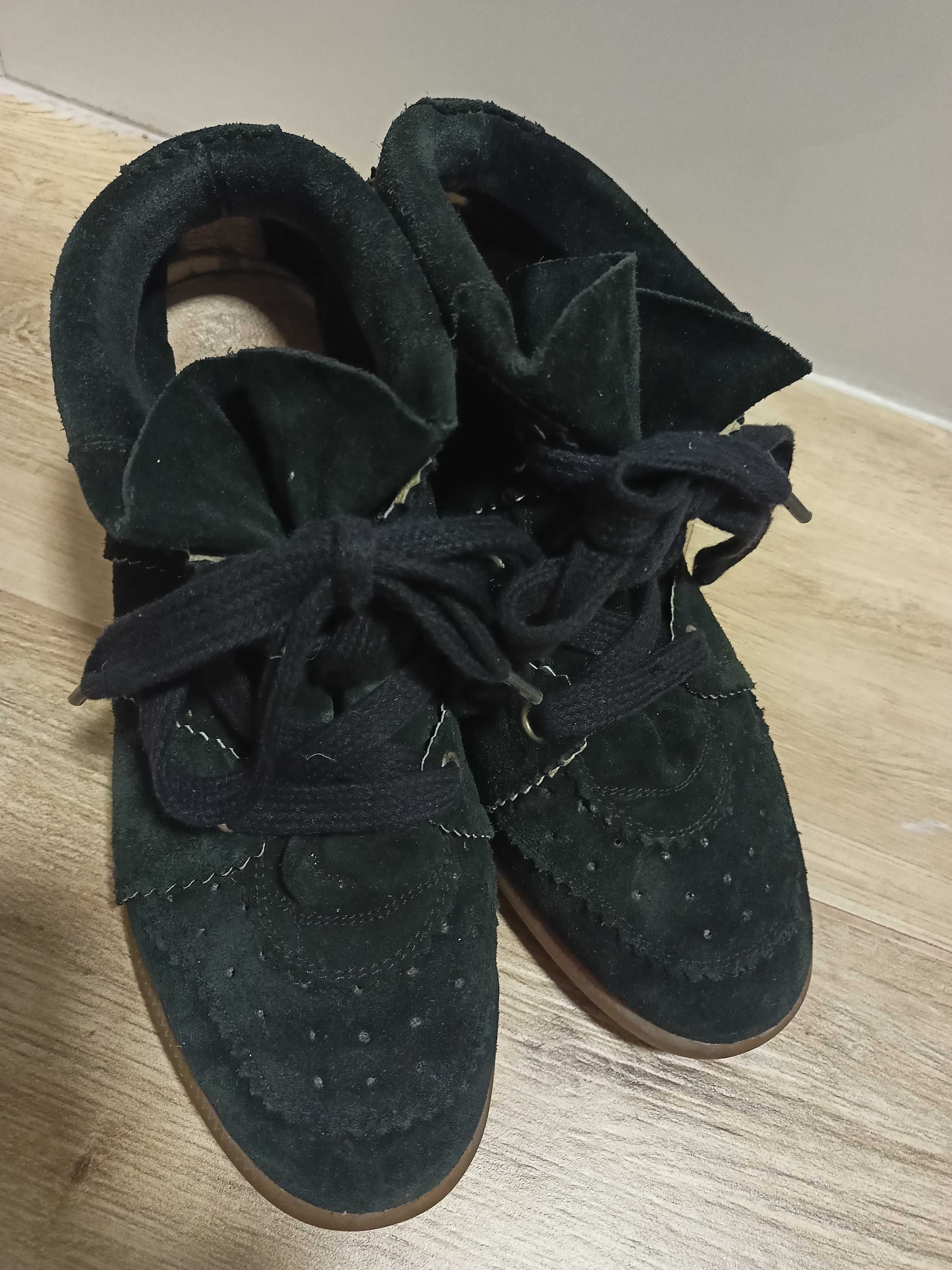 Buty sneakersy na koturnie Isabel Marant bobby