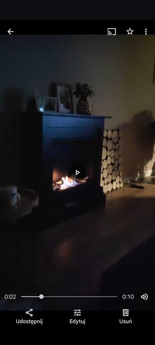Biokominek stojący czarny