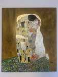 Obraz olejny duży Pocałunek Gustaw Klimt 60x70 cm