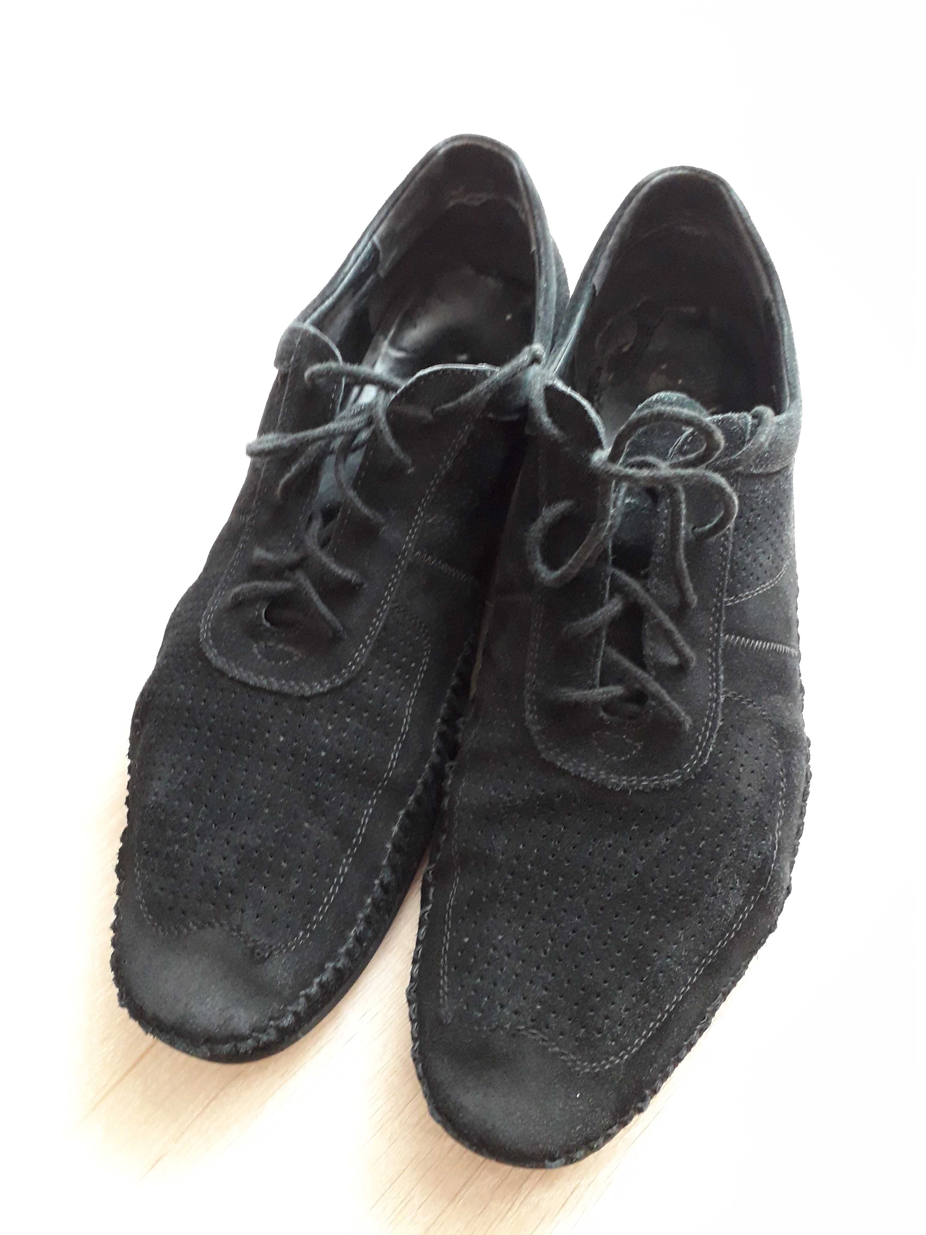 Туфлі чоловічі літні замша чорні 44 розмір
