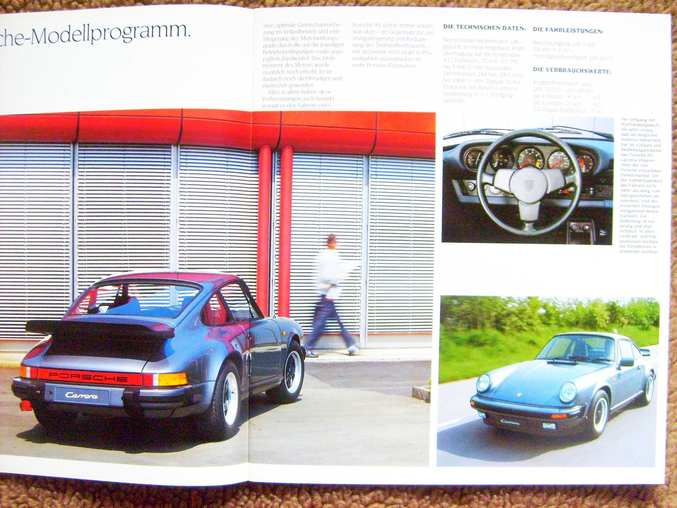 PORSCHE Programm 1986 + 1984 + 1983 ( 911, 924, 944, 928 ) 104 str. !