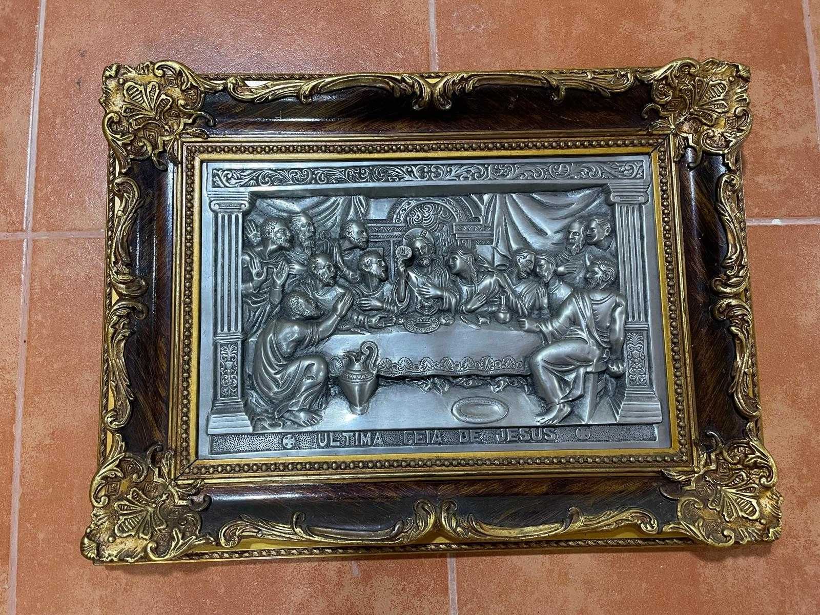 Quadro "Última Ceia" em metal (valor negociável)
