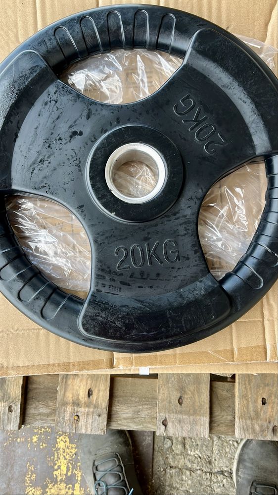 Obciążenia olimpijskie gumowane fi50 „kierownica” – wagi 2,5-20 kg