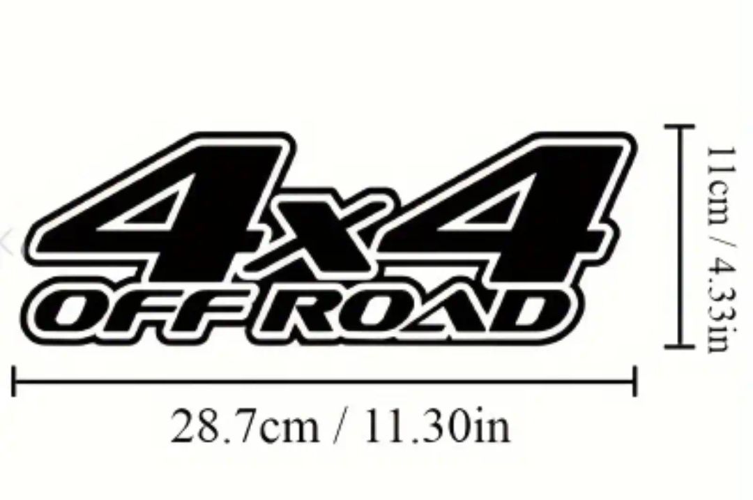 4X4 OFFROAD- 29cm x 11cm - naklejka na auto samochód kamper quad ścian