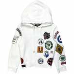 Dsquared2 Bluza z Kapturem Crop Damska z Naszywkami Logowana r. S