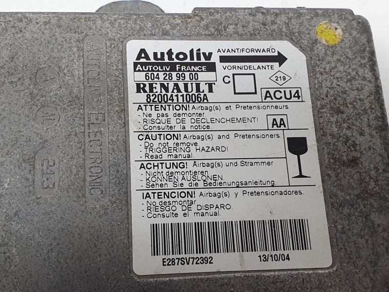 Centralina airbag RENAULT Megane II (BM0/1_, CM0/1_)