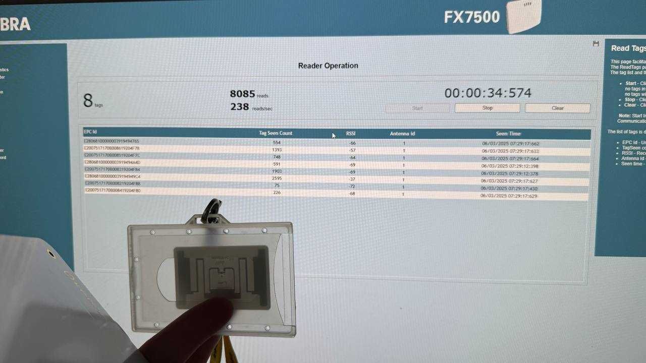 Stacjonarny czytnik RFID Zebra FX7500 4 Porty