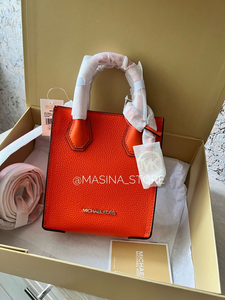 Сумка Michael Kors Mercer Extra Small помаранчева Майкл Корс