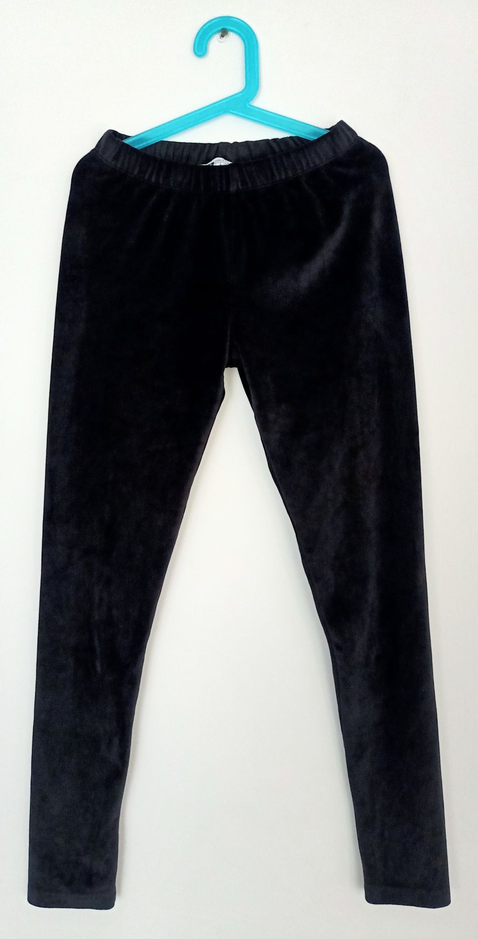 Welurowe, aksamitne legginsy, getry na jesień young style rozmiar 158