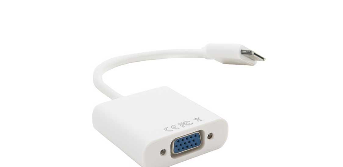 Кабель Extradigital Apple 30-pin to VGA, 0.15 м, White